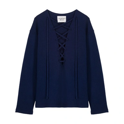 Laurence Bras Edward Long-sleeved Sweater In Blue