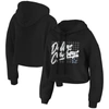 Wear By Erin Andrews Black Dallas Cowboys Domestic Cropped Pullover Hoodie In Black