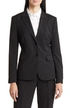 Hugo Boss Juleah Virgin Wool Blazer In Black