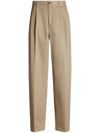 Maison Margiela X Pendleton Checked-yoke Wide-leg Trousers In Beige