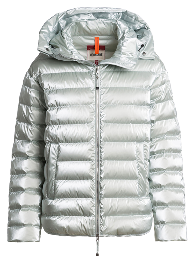 Parajumpers Women's Melua Shiny Down Jacket In Silver