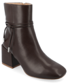 Journee Collection Beverly Tru Comfort Block Heel Bootie In Brown