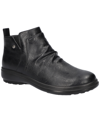 Easy Street Ariadne Womens Faux Leather Cushioned Footbed Ankle Boots In Black