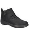 Easy Street Ariadne Womens Faux Leather Cushioned Footbed Ankle Boots In Black Matte
