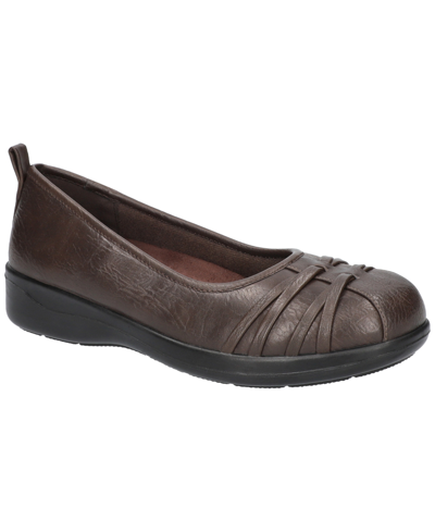 Easy Street Women's Haley Comfort Flats In Brown