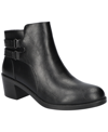 Easy Street Murphy Womens Faux Leather Ankle Booties In Black