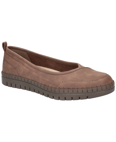 Easy Street Women's Poe Comfort Flats In Brown