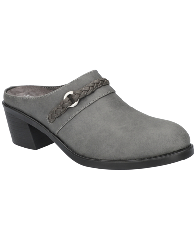 Easy Street Gilly Womens Embellished Slip On Mules In Gray