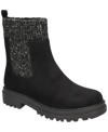 Bella Vita Gable Womens Suede Round Toe Booties In Black Suede