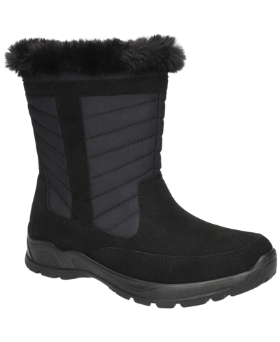 Easy Street Women's Frazer Slip Resistant And Waterproof Side Zip Boots In Black