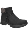 Easy Street Stefani Womens Round Toe Lug Ankle Boots In Black