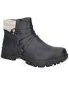 Easy Street Stefani Womens Round Toe Lug Ankle Boots In Navy