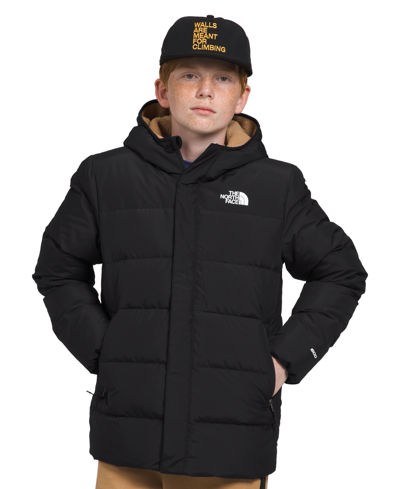 The North Face Big Boys North Down Fleece Lined Hooded Parka In Tnf Black