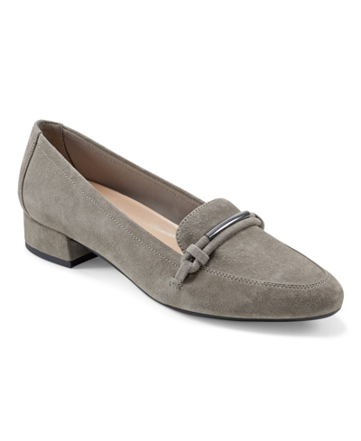 Easy Spirit Women's Eflex Carlina Slip-on Pointy Toe Dress Pumps In Gray Suede