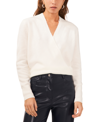 1.STATE WOMEN'S SURPLICE V-NECK FAUX-WRAP SWEATER