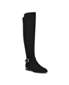 Nine West Andone Over The Knee Boot In Black- Faux Suede