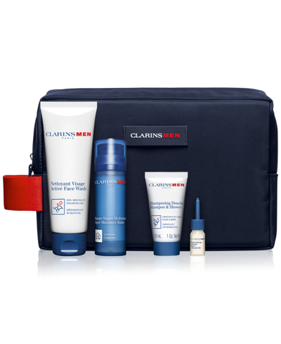 Clarins Men Hydration Essentials Skincare Set In No Color