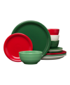 Fiesta Mixed Holiday Bistro Coupe 12 Pc. Dinnerware Set, Service For 4 In Mixed Chri
