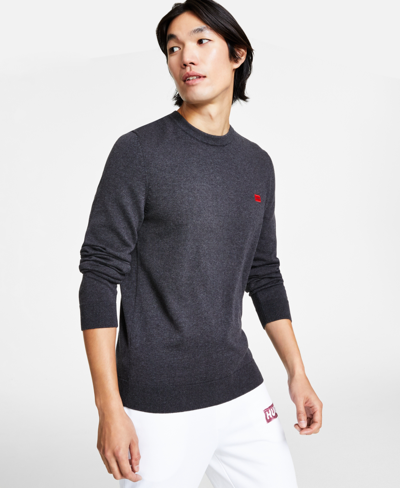 Hugo Boss San Cassius Mens Crew Neck Sweater In Dark Grey 023