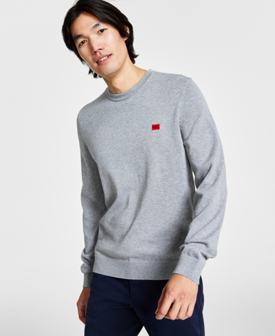 Hugo By  Boss Men's San Cassius Logo Sweater, Created For Macy's In Silver