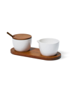 Nambe Duets Sugar And Creamer 4 Piece Set In Brown