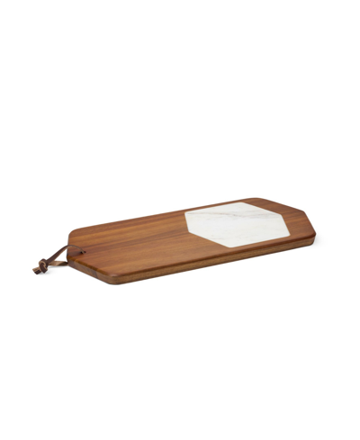 NAMBE CHEVRON CUTTING BOARD IN ACACIA WOOD AND MARBLE