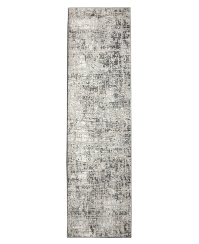 Km Home Closeout!  Teola 1241 2'2" X 7'7" Runner Area Rug In Gray