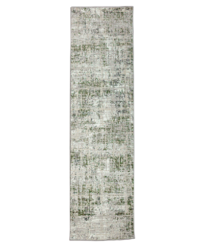 Km Home Closeout!  Teola 1241 2'2" X 7'7" Runner Area Rug In Green