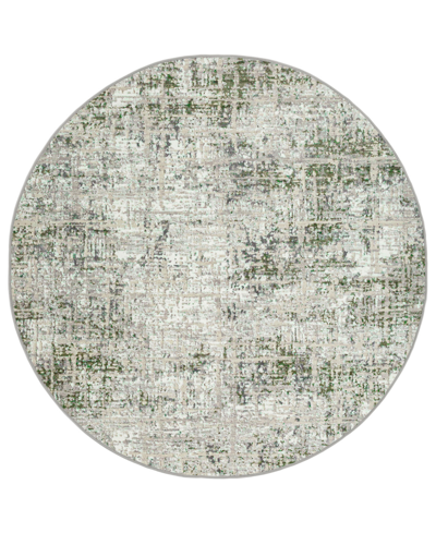 Km Home Closeout!  Teola 1241 7'10" X 7'10" Round Area Rug In Green