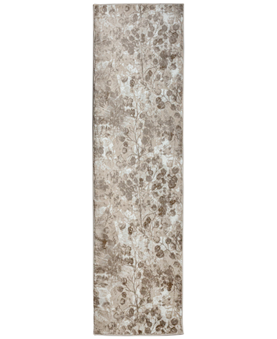 Km Home Closeout!  Teola 1242 2'2" X 7'7" Runner Area Rug In Beige