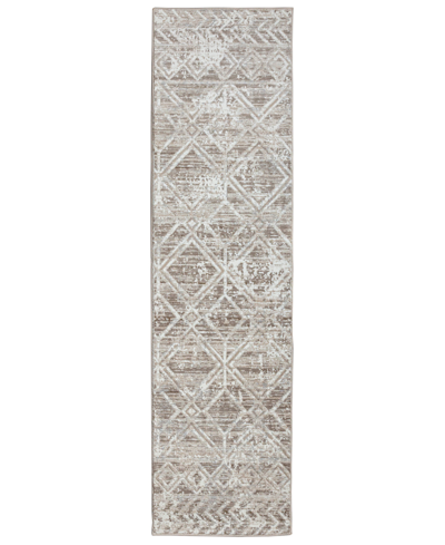 Km Home Closeout!  Teola 1243 2'2" X 7'7" Runner Area Rug In Beige