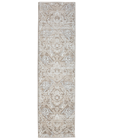 Km Home Closeout!  Teola 1244 2'2" X 7'7" Runner Area Rug In Beige