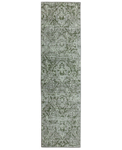 Km Home Closeout!  Teola 1244 2'2" X 7'7" Runner Area Rug In Green