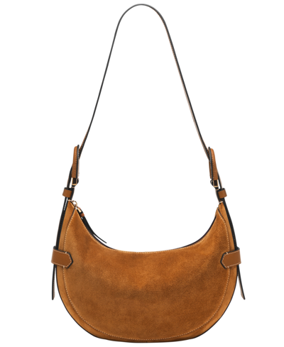 Fossil Harwell Suede Hobo Bag In Brown