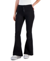 DOLLHOUSE JUNIORS' BUTTON-FLY CURVY-FIT FLARED-LEG JEANS