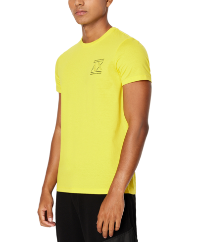 A X Armani Exchange Men's Monochromatic Logo T-shirt In Ember Yellow