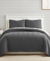 Southshore Fine Linens Solid Color Chevron 3-pc. Quilt Set, Queen In Slate