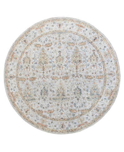 Lr Home Gianna Gian-01 8'6" X 8'6" Round Area Rug In Silver