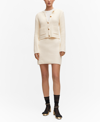 Mango Knit Miniskirt In Off White