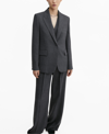 Mango Women's Structured Suit Blazer In Medium Heather Gray