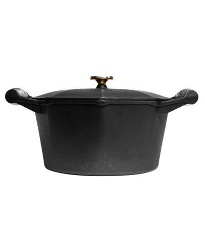 Lodge Cast Iron Finex 5 Quart Dutch Oven Cookware In Black