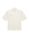 Pangaia Organic Cotton Linen Short Sleeve Shirt In Limestone