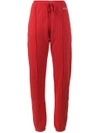 RE/DONE RED LOGO EMBROIDERED TRACKPANTS,0065WPN1RED12173039