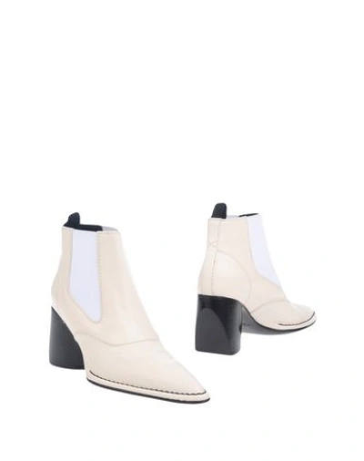 Joseph 70mm Leather Ankle Boots, White