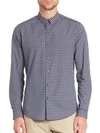 THEORY Benner Trimont Checkered Shirt,0400093811824
