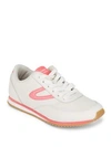 TRETORN Two-Tone Leather Low-Top Trainers,0400095443645