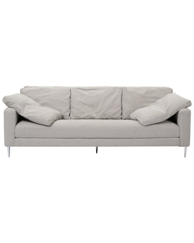 Tov Furniture Vari Light Grey Textured Velvet Lounge Sofa