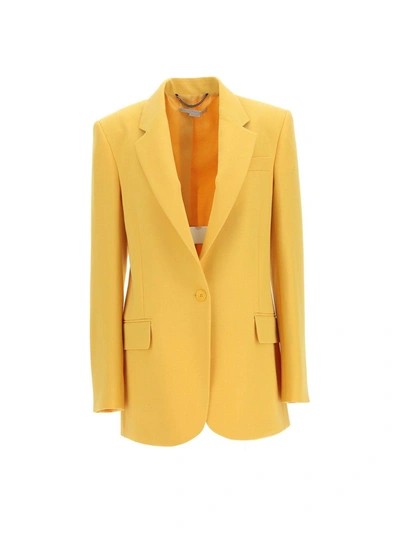 Stella Mccartney Wool Twill Single-breasted Blazer In Sunflower Yellow