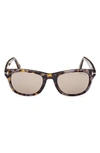 Tom Ford Men's Kendel 54mm Mirrored Sunglasses In Vintage Grey Havana Mirror