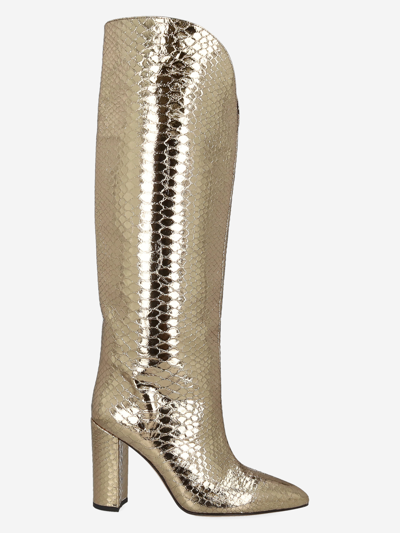 Pre-owned Paris Texas Leather Boots In Gold